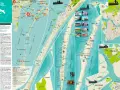 Mappa di Venezia e isole della laguna, ideale per un itinerario a piedi. Mostra percorsi, attrazioni e trasporti.