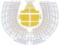 Mappa posti Teatro La Fenice. I colori indicano diverse sezioni, utili per scegliere i biglietti e capire il prezzo.