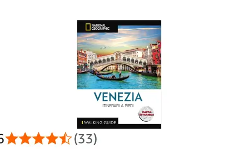 Guida National Geographic "Venezia Itinerari a Piedi". Esplora i vicoli di Venezia con questa mappa estraibile.