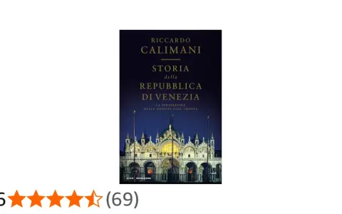 Copertina del libro "Storia della Repubblica di Venezia" di Riccardo Calimani, che narra le vicende della Serenissima.